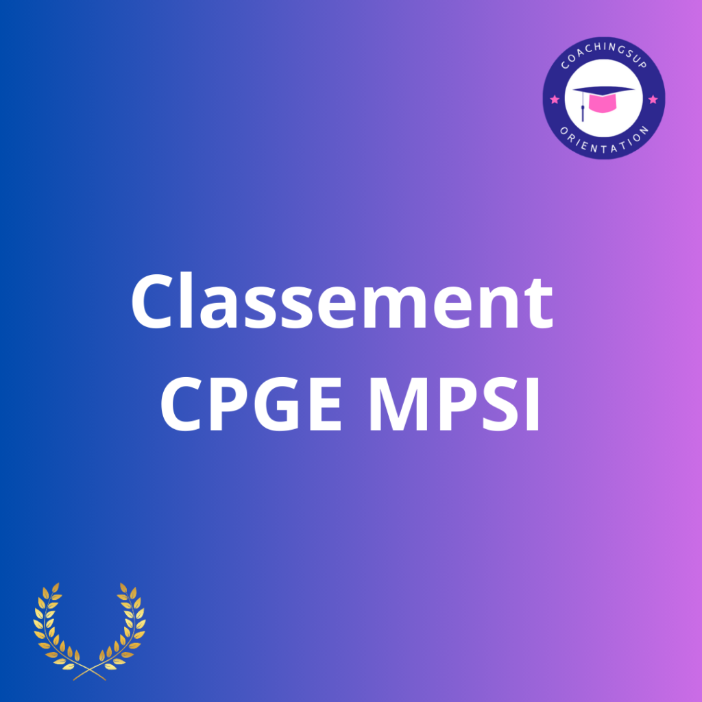 Classement CPGE MPSI